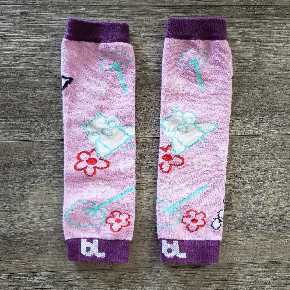 Purple Bunny, Bird and Flower Baby Legs